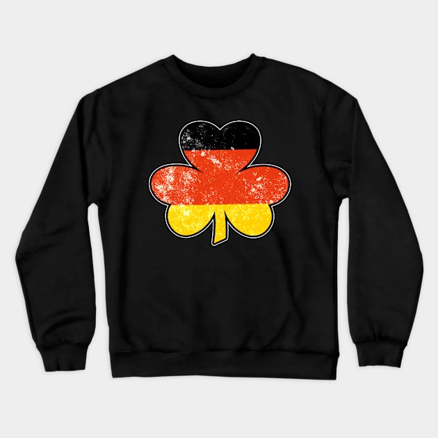 German Flag Shamrock German and Irish Heritage Crewneck Sweatshirt by graphicbombdesigns